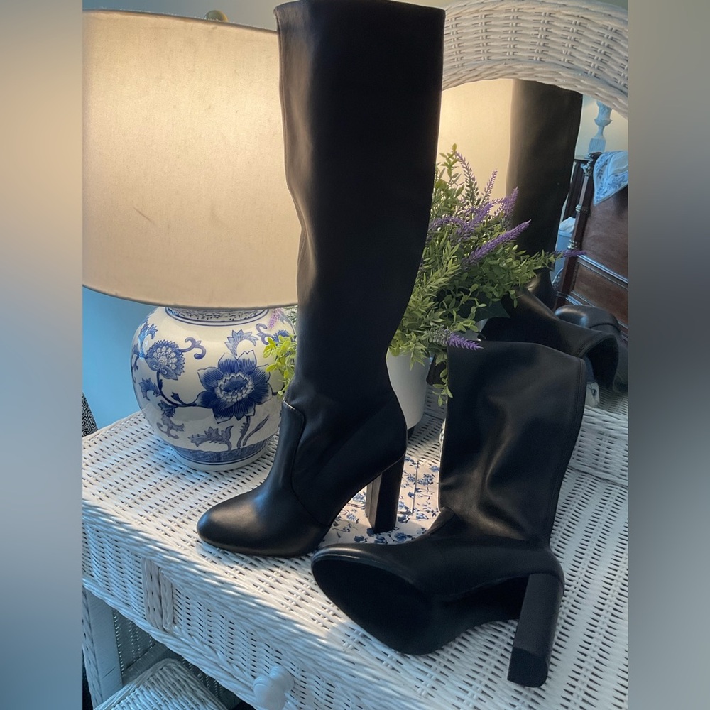 Steve Madden black real Leather upper Black high boots. Size 6 NWOT’S - Picture 8 of 14